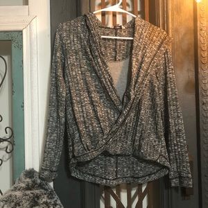 Juicy Couture gray cross over top, high/ low. Size xs. Very cute!